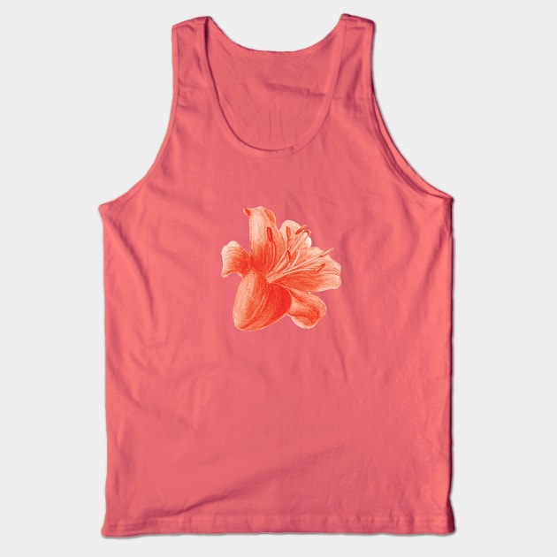 Red Lily Flower Tank Top by VeraAlmeida